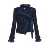 Huishan Zhang BREA JACKET NAVY BLUE TWEED NEW SEASON