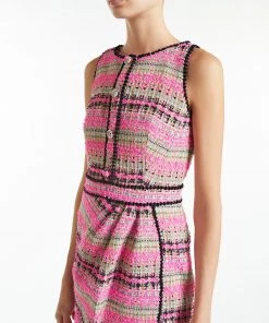 Huishan Zhang ONLINE EXCLUSIVES *ONLINE EXCLUSIVE* MARNIE DRESS PINK TWEED