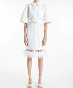 Huishan Zhang DELPHINE DRESS PURE WHITE COTTON