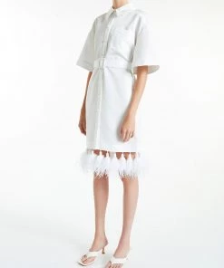 Huishan Zhang DELPHINE DRESS PURE WHITE COTTON