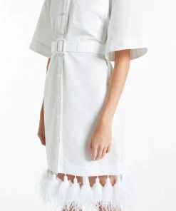 Huishan Zhang DELPHINE DRESS PURE WHITE COTTON