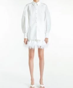 Huishan Zhang DRESSES VIVI DRESS PURE WHITE FAILLE