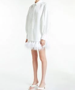 Huishan Zhang DRESSES VIVI DRESS PURE WHITE FAILLE
