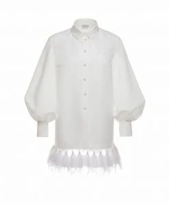 Huishan Zhang DRESSES VIVI DRESS PURE WHITE FAILLE