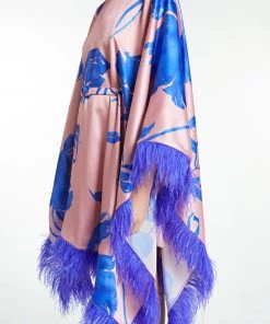 Huishan Zhang GEMMA DRESS BLUE/PINK PRINTED SATIN 9 Huishan Zhang GEMMA DRESS BLUE/PINK PRINTED SATIN