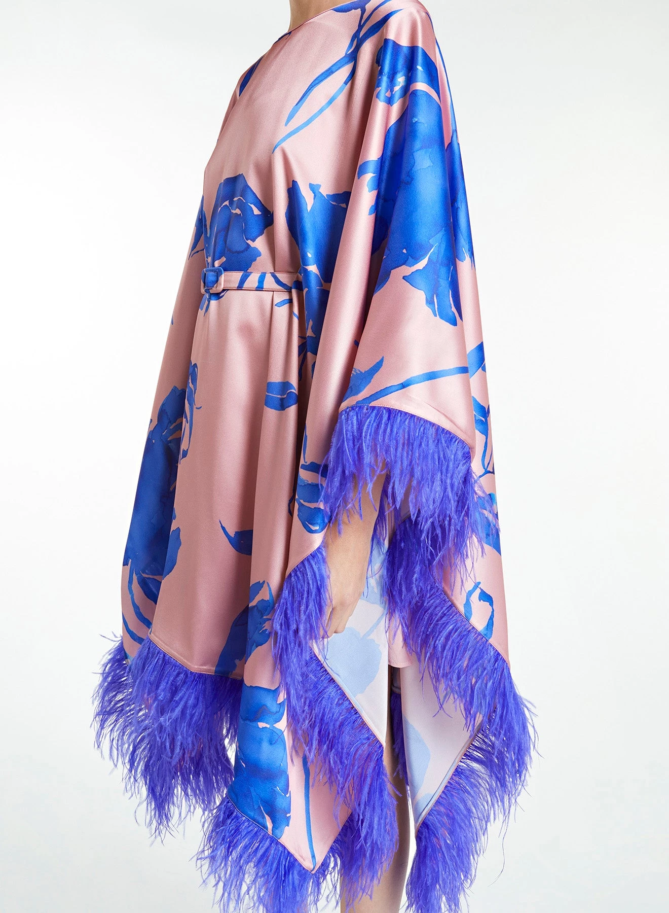 Huishan Zhang GEMMA DRESS BLUE/PINK PRINTED SATIN 5 Huishan Zhang GEMMA DRESS BLUE/PINK PRINTED SATIN