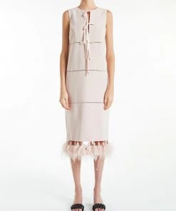 Huishan Zhang LILITH DRESS POWDER PINK CREPE