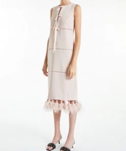 Huishan Zhang LILITH DRESS POWDER PINK CREPE