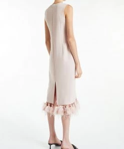 Huishan Zhang LILITH DRESS POWDER PINK CREPE