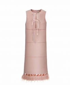 Huishan Zhang LILITH DRESS POWDER PINK CREPE