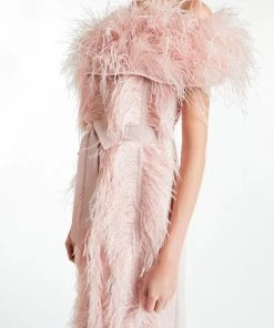 Huishan Zhang ANGELINA DRESS POWDER PINK CREPE DRESSES