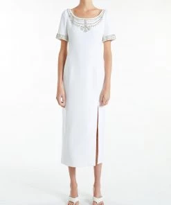 Huishan Zhang RORY DRESS WHITE CREPE