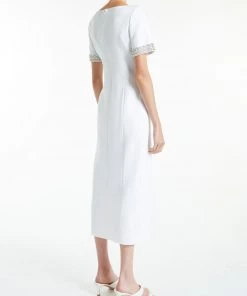 Huishan Zhang RORY DRESS WHITE CREPE