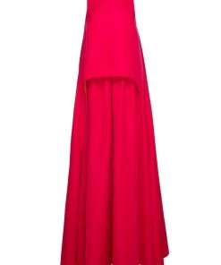 Huishan Zhang JUNI GOWN ORANGE/FUCHSIA COTTON DRESSES