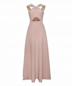 Huishan Zhang TAIA GOWN POWDER PINK COTTON DRESSES