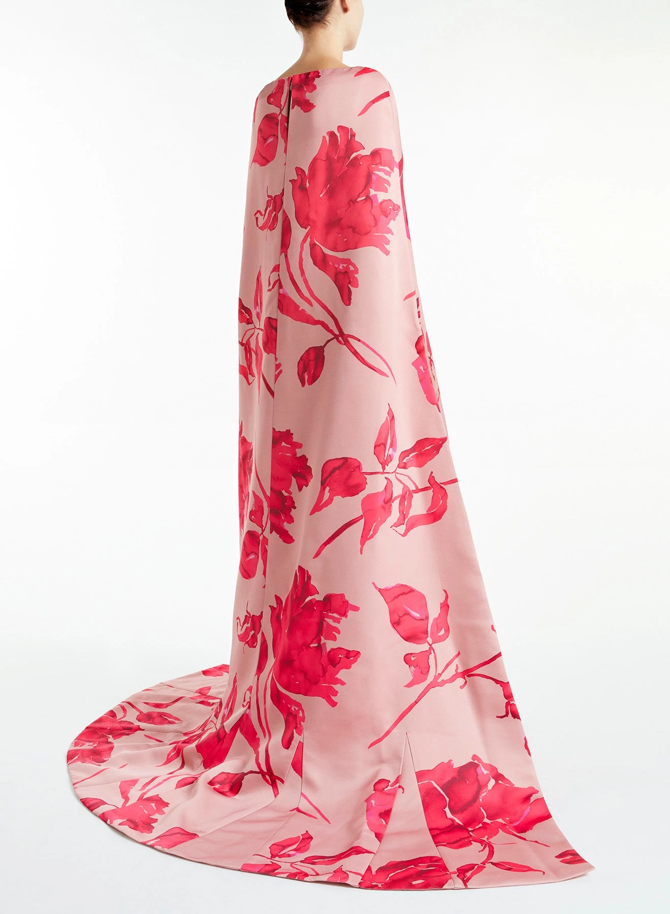 Huishan Zhang DREW GOWN PINK/FUCHSIA PRINTED DUCHESSE 4 Huishan Zhang DREW GOWN PINK/FUCHSIA PRINTED DUCHESSE