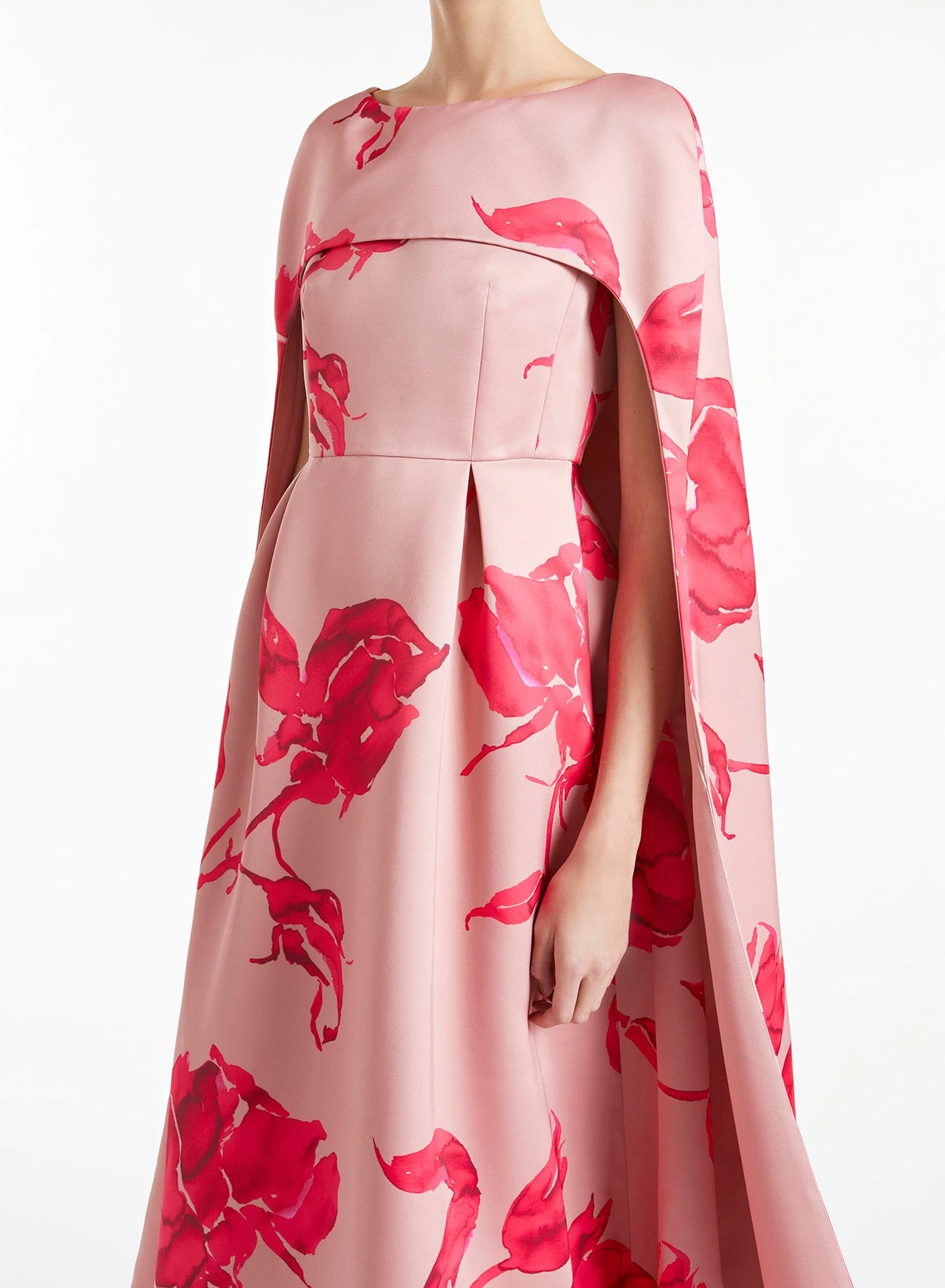 Huishan Zhang DREW GOWN PINK/FUCHSIA PRINTED DUCHESSE 5 Huishan Zhang DREW GOWN PINK/FUCHSIA PRINTED DUCHESSE