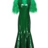 Huishan Zhang ONLINE EXCLUSIVES *ONLINE EXCLUSIVE* MIMI DRESS EMERALD SEQUINS
