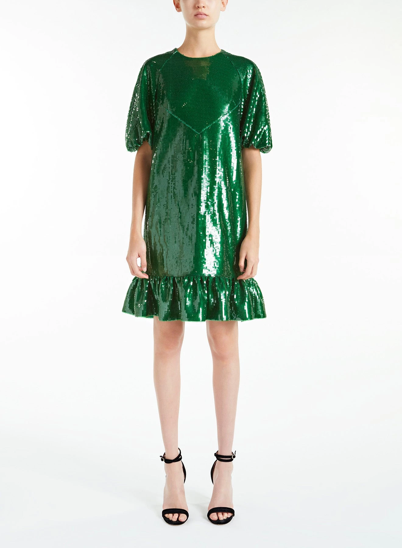 Huishan Zhang *ONLINE EXCLUSIVE* MIKA DRESS EMERALD GREEN SEQUINS ONLINE EXCLUSIVES 2 Huishan Zhang *ONLINE EXCLUSIVE* MIKA DRESS EMERALD GREEN SEQUINS ONLINE EXCLUSIVES