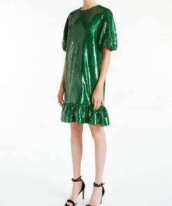 Huishan Zhang *ONLINE EXCLUSIVE* MIKA DRESS EMERALD GREEN SEQUINS ONLINE EXCLUSIVES 9 Huishan Zhang *ONLINE EXCLUSIVE* MIKA DRESS EMERALD GREEN SEQUINS ONLINE EXCLUSIVES