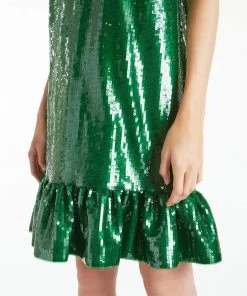 Huishan Zhang *ONLINE EXCLUSIVE* MIKA DRESS EMERALD GREEN SEQUINS ONLINE EXCLUSIVES 10 Huishan Zhang *ONLINE EXCLUSIVE* MIKA DRESS EMERALD GREEN SEQUINS ONLINE EXCLUSIVES
