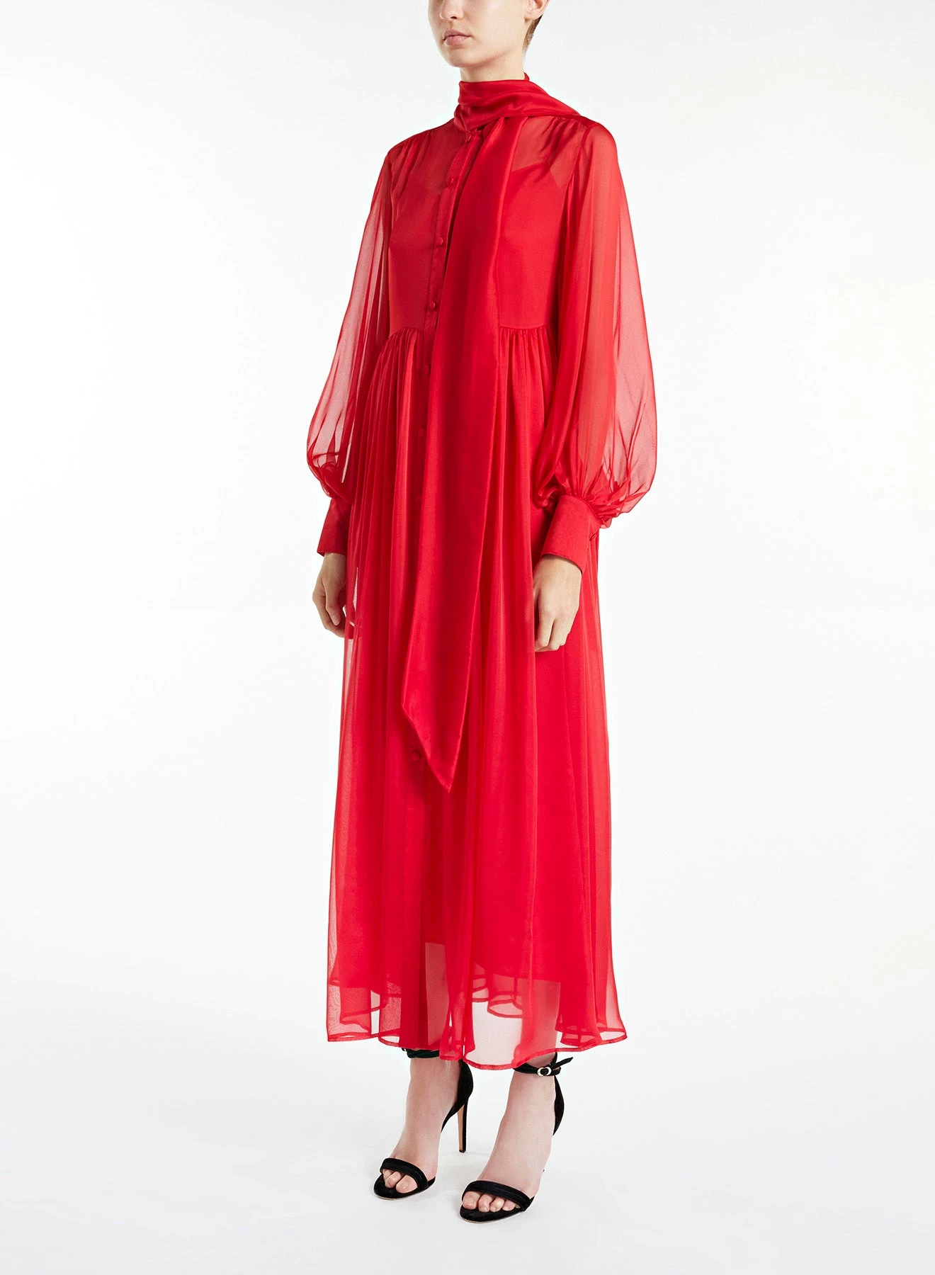 Huishan Zhang DRESSES EMANUELLE DRESS RUBY RED VOILE 3 Huishan Zhang DRESSES EMANUELLE DRESS RUBY RED VOILE