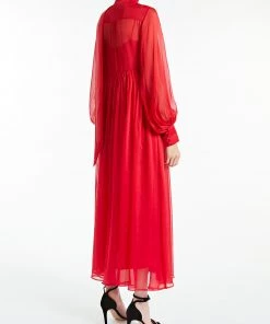 Huishan Zhang DRESSES EMANUELLE DRESS RUBY RED VOILE 8 Huishan Zhang DRESSES EMANUELLE DRESS RUBY RED VOILE