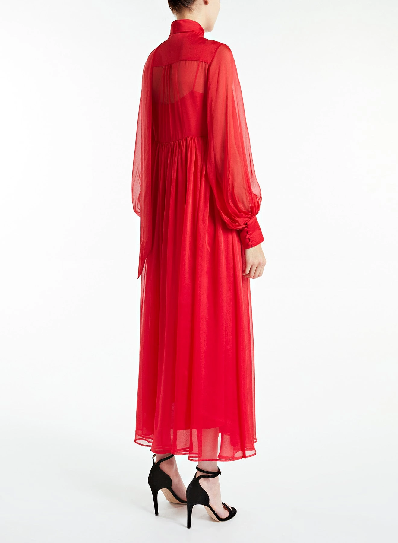 Huishan Zhang DRESSES EMANUELLE DRESS RUBY RED VOILE 4 Huishan Zhang DRESSES EMANUELLE DRESS RUBY RED VOILE