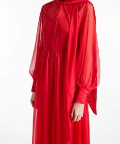 Huishan Zhang DRESSES EMANUELLE DRESS RUBY RED VOILE 9 Huishan Zhang DRESSES EMANUELLE DRESS RUBY RED VOILE