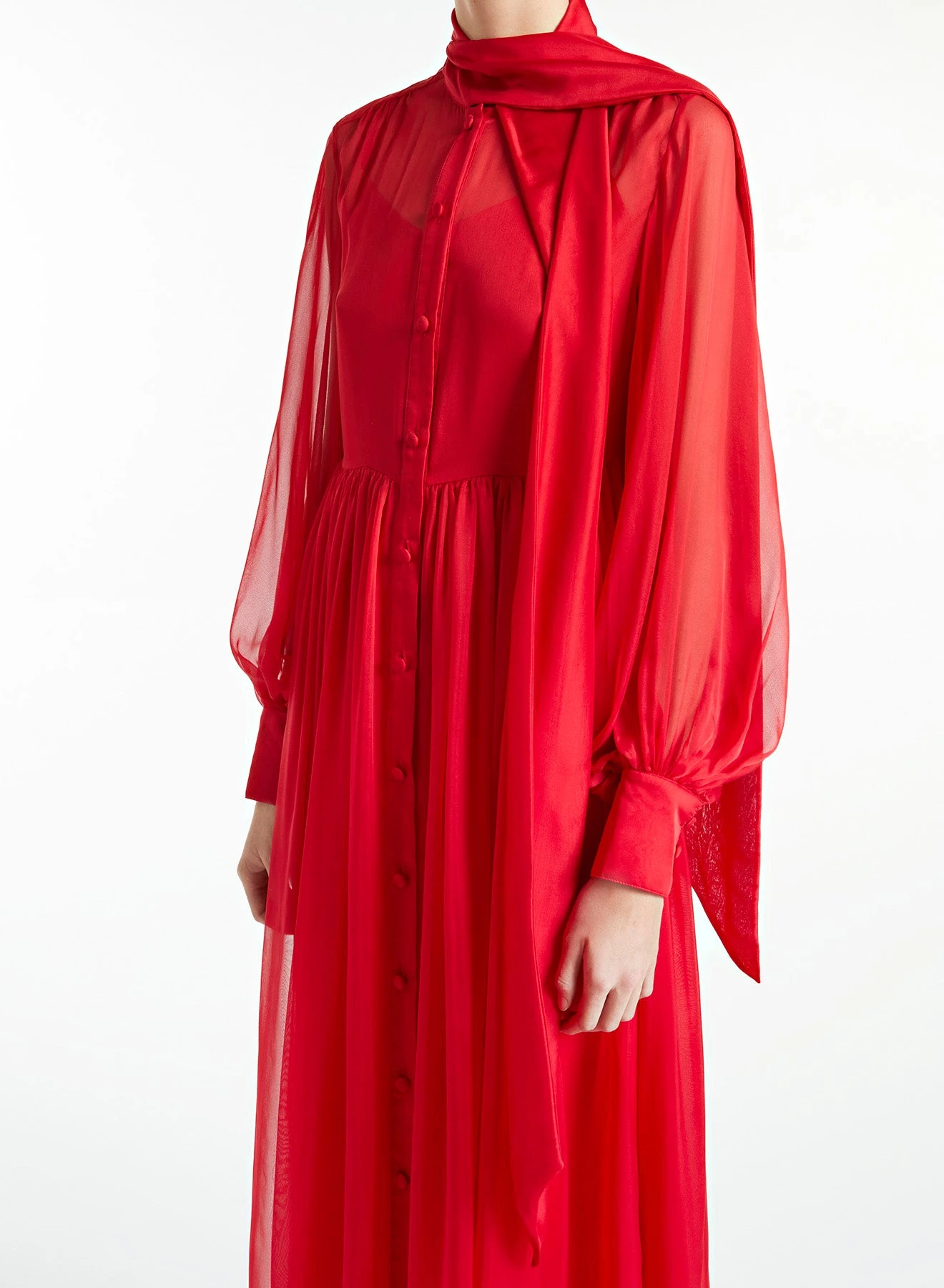 Huishan Zhang DRESSES EMANUELLE DRESS RUBY RED VOILE 5 Huishan Zhang DRESSES EMANUELLE DRESS RUBY RED VOILE