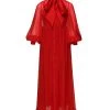 Huishan Zhang DRESSES EMANUELLE DRESS RUBY RED VOILE