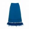 Huishan Zhang ONLINE EXCLUSIVES *ONLINE EXCLUSIVE* CATIA SKIRT ELECTRIC BLUE CREPE