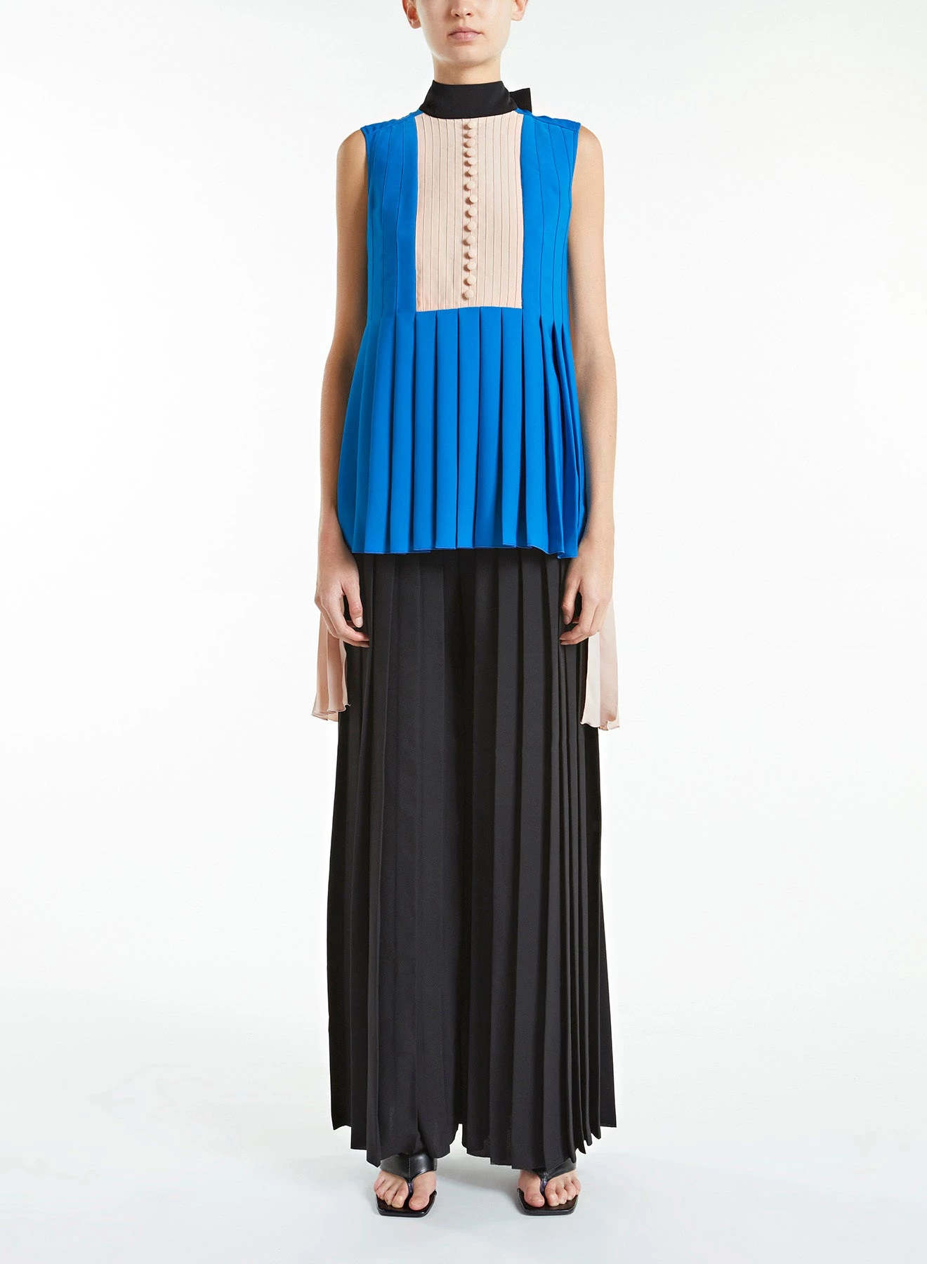 Huishan Zhang TOPS PHILIPPA TOP PINK/BLUE/BLACK CREPE DE CHINE 2 Huishan Zhang TOPS PHILIPPA TOP PINK/BLUE/BLACK CREPE DE CHINE