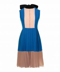 Huishan Zhang TOPS PHILIPPA TOP PINK/BLUE/BLACK CREPE DE CHINE