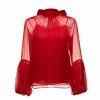 Huishan Zhang *ONLINE EXCLUSIVE* MILLY TOP RED VOILE