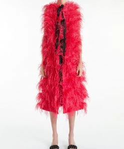 Huishan Zhang ASTI GILET FUSCHIA CREPE