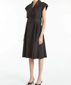 Huishan Zhang BELEN GILET BLACK COTTON JACKETS AND COATS