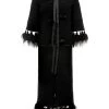 Huishan Zhang JUDY COAT BLACK CREPE JACKETS AND COATS
