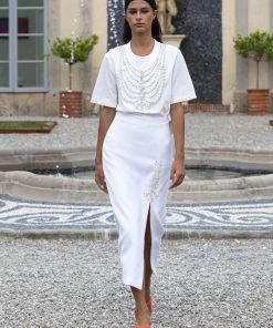 Huishan Zhang TIANA SKIRT PURE WHITE CREPE SKIRTS AND TROUSERS 11 Huishan Zhang TIANA SKIRT PURE WHITE CREPE SKIRTS AND TROUSERS