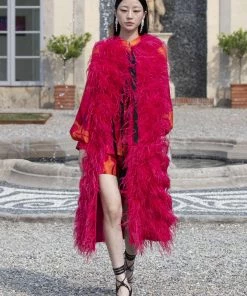 Huishan Zhang ASTI GILET FUSCHIA CREPE