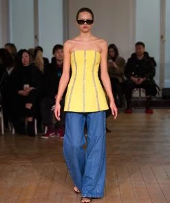 Huishan Zhang *PRE ORDER* PORTIA TOP YELLOW CREPE 11 Huishan Zhang *PRE ORDER* PORTIA TOP YELLOW CREPE