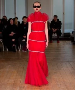 Huishan Zhang *PRE ORDER* DEE GOWN RED TULLE