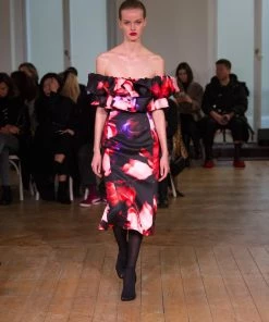 Huishan Zhang *PRE ORDER* ARABELLA DRESS PRINTED DUCHESSE