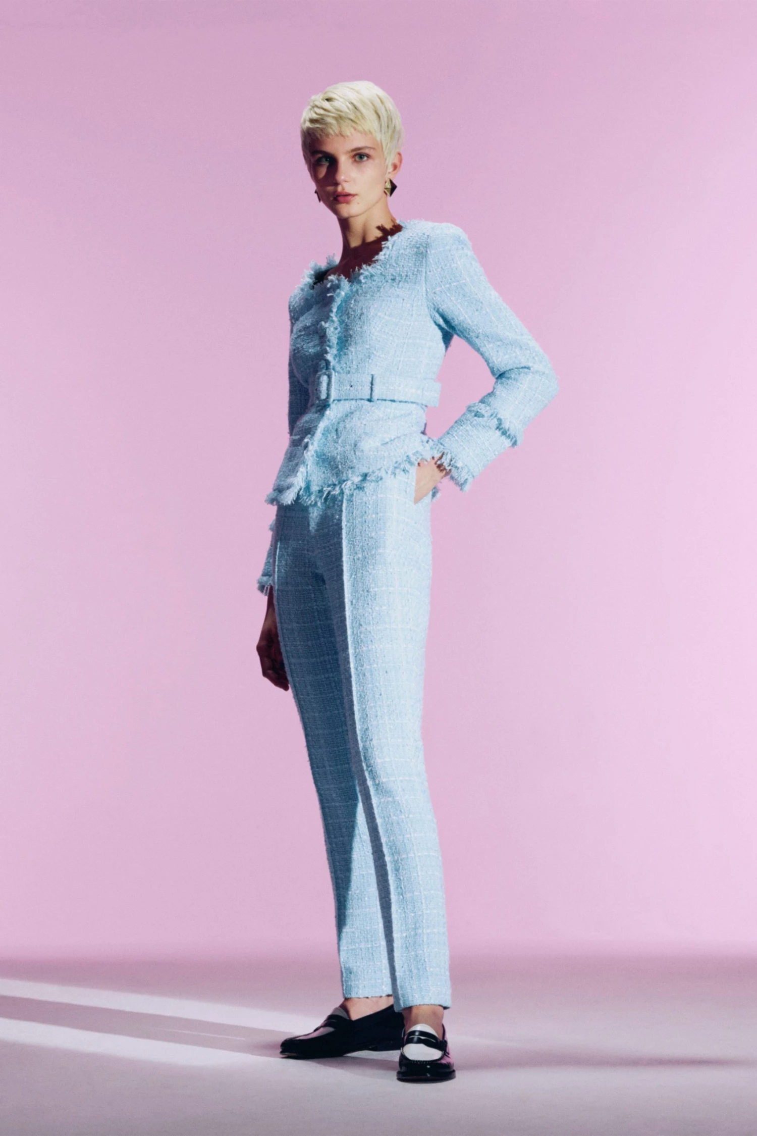 Huishan Zhang NEW SEASON FRANCESCA TROUSERS BLUE TWEED 6 Huishan Zhang NEW SEASON FRANCESCA TROUSERS BLUE TWEED