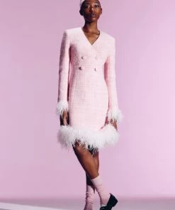 Huishan Zhang NEW SEASON VITA DRESS PINK TWEED 11 Huishan Zhang NEW SEASON VITA DRESS PINK TWEED