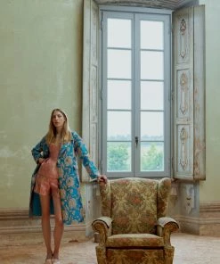 Huishan Zhang *ONLINE EXCLUSIVE* BELLE SHORTS PINK/GOLD JACQUARD ONLINE EXCLUSIVES