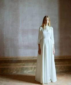 Huishan Zhang GILDA GOWN PURE WHITE DUCHESSE DRESSES