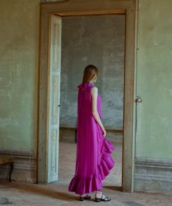 Huishan Zhang WINNIE DRESS PURPLE VOILE DRESSES