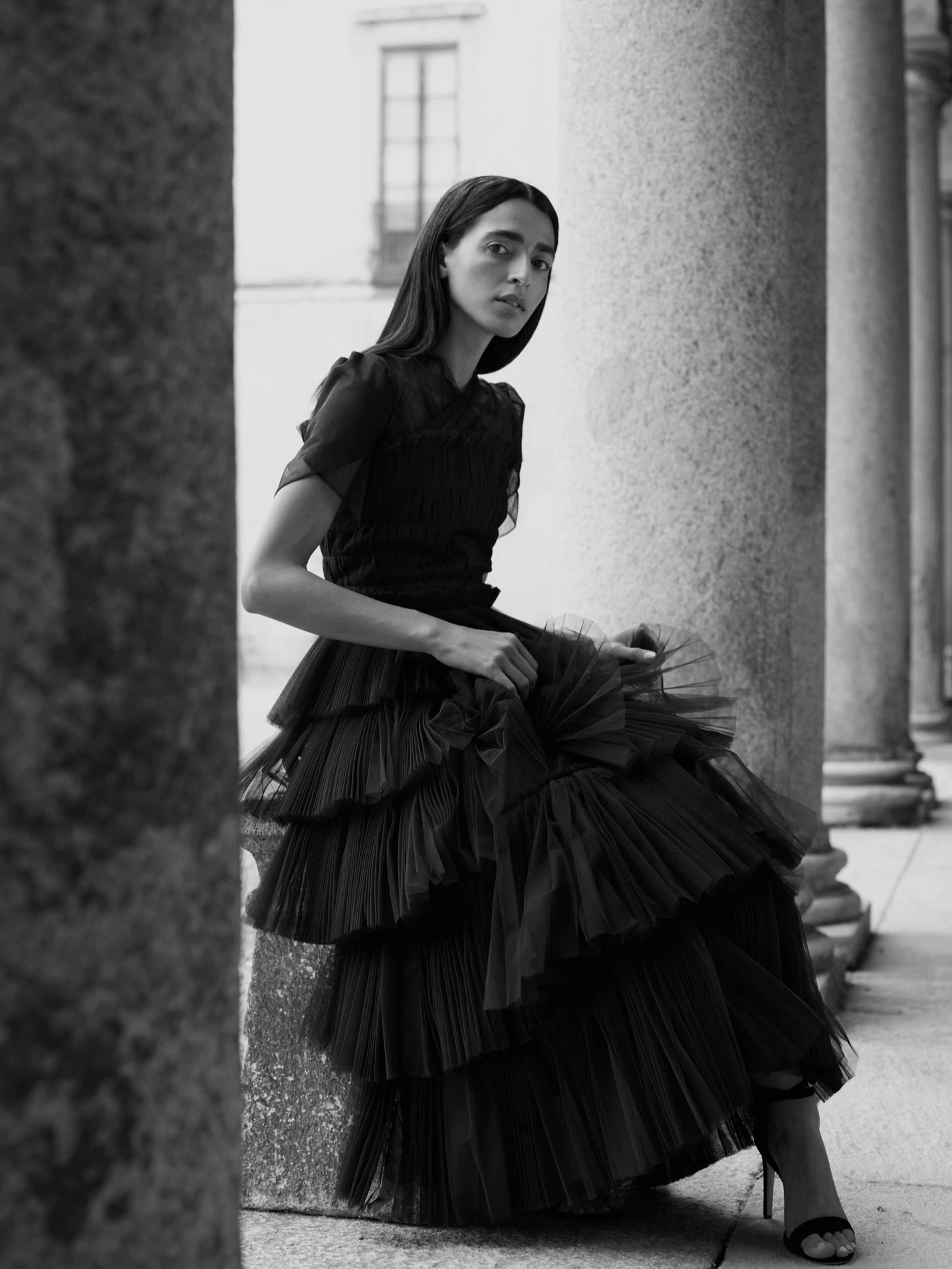 Huishan Zhang DRESSES MAE DRESS BLACK TULLE 6 Huishan Zhang DRESSES MAE DRESS BLACK TULLE