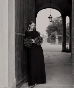 Huishan Zhang REIGN GOWN BLACK CREPE 12 Huishan Zhang REIGN GOWN BLACK CREPE